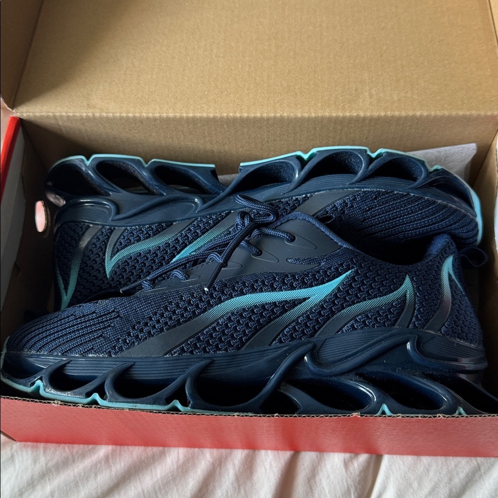 Stylish Navy and Teal Sneakers